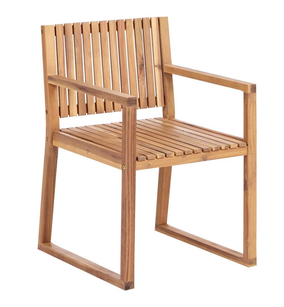 Lot de 2 chaises de jardin avec coussins SASSARI PREMIUM Bois d'acacia certifié Beige clair