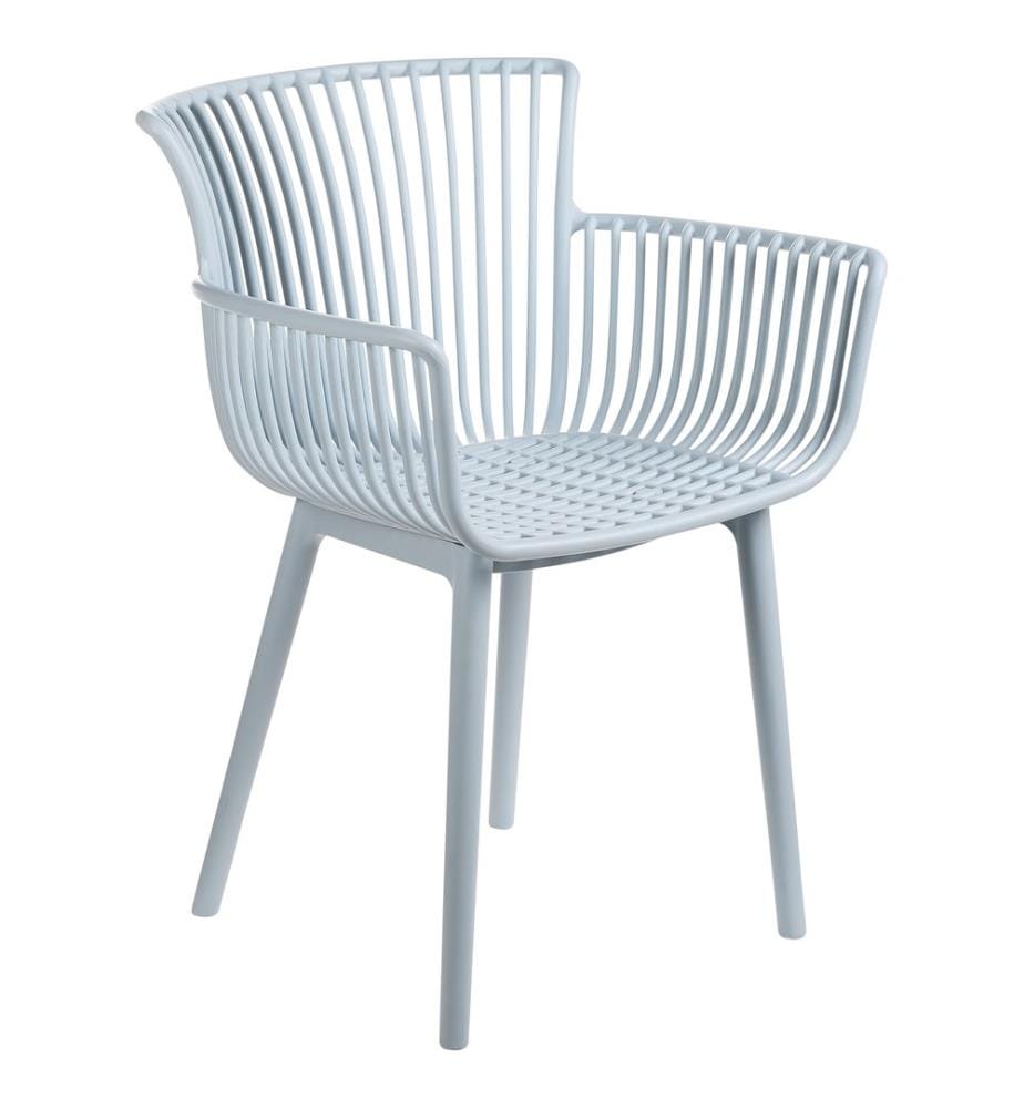 Lot de 4 chaises de jardin PESARO Bleu clair