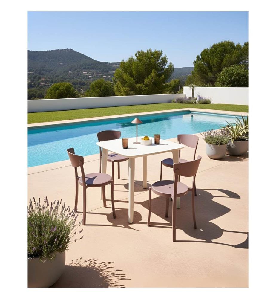 Lot de 4 chaises de jardin VIESTE Marron