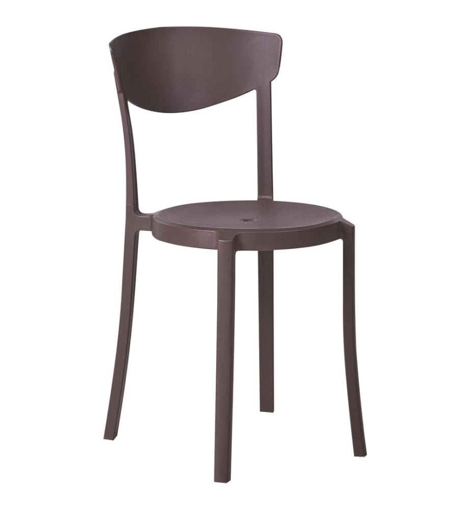 Lot de 4 chaises de jardin VIESTE Marron