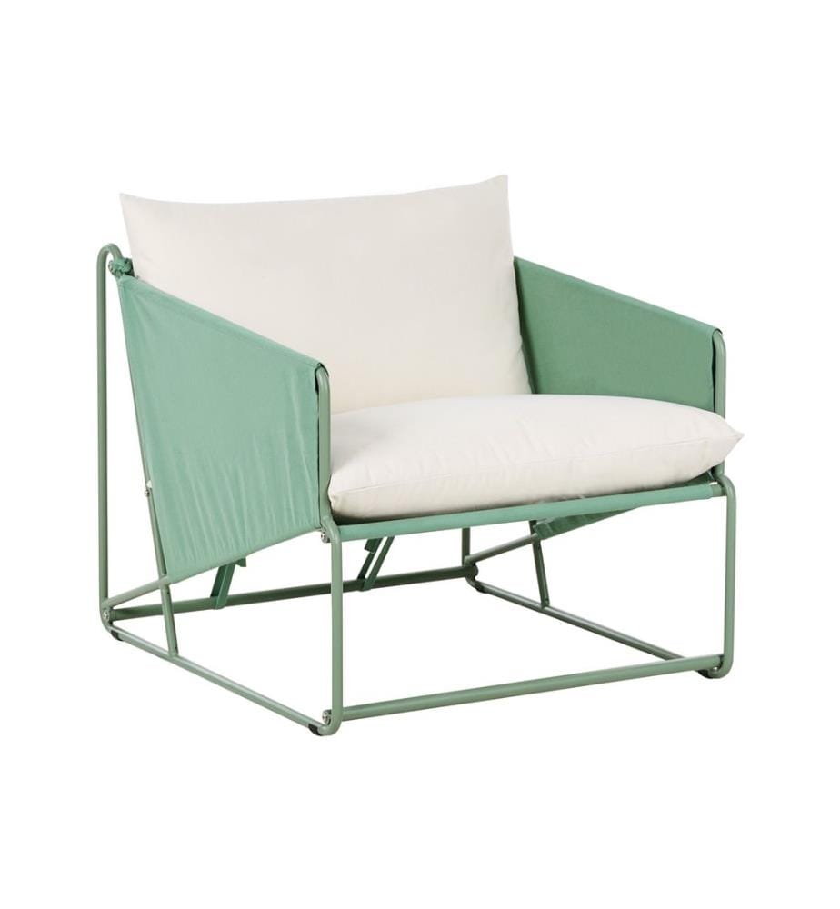 Chaise de jardin avec coussin PONTE Métal Vert