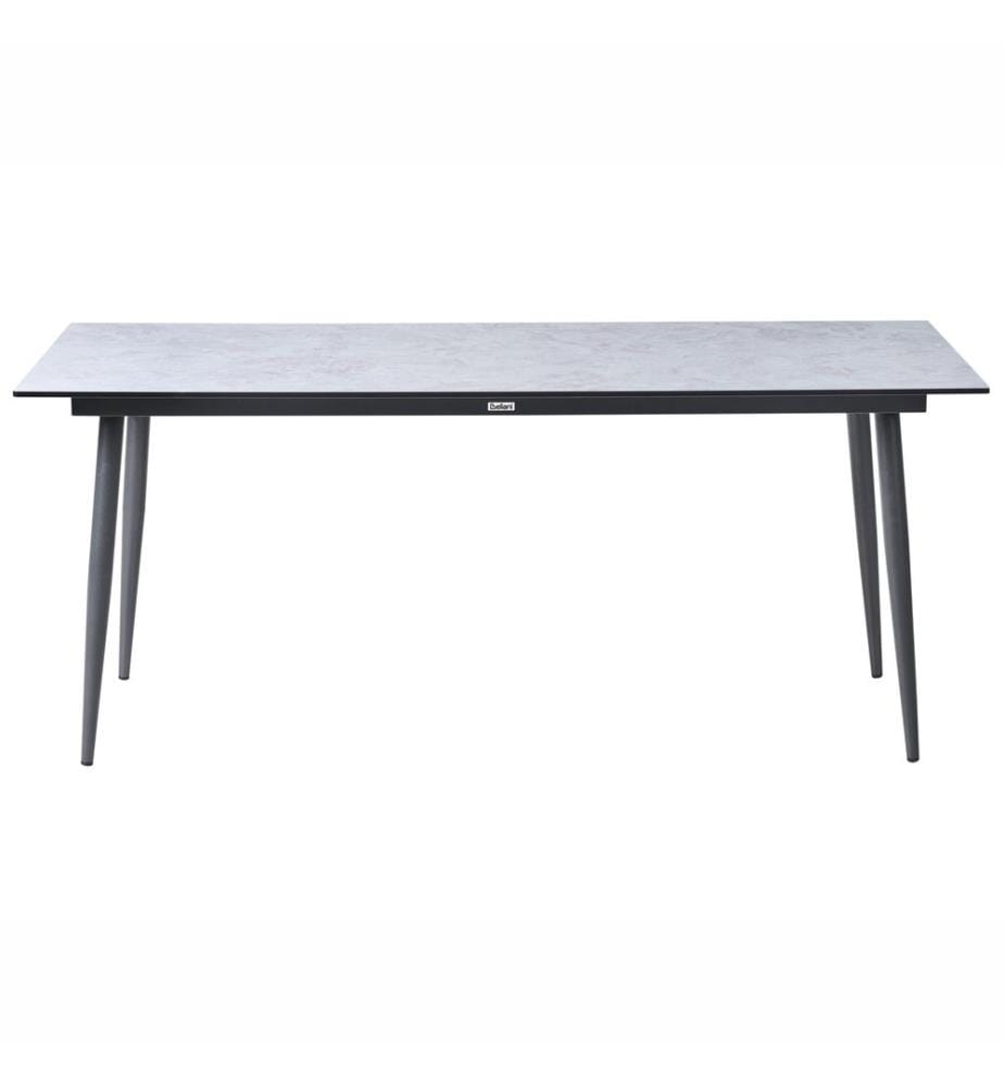 Table de salle à manger de jardin TOLENTINO 180 cm 90 cm Effet pierre Gris clair