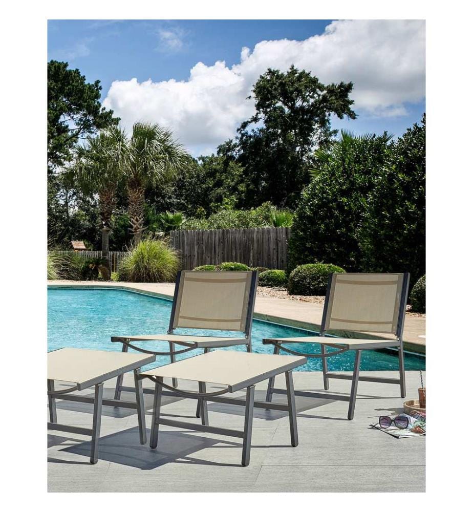 Chaise de jardin MARCEDDI Métal Beige