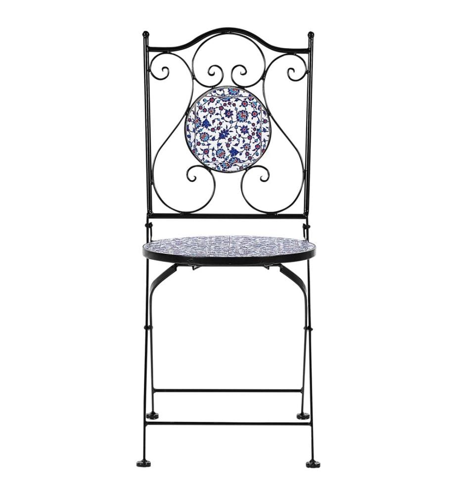 Lot de 2 chaises de jardin CAMPRENA Métal Noir