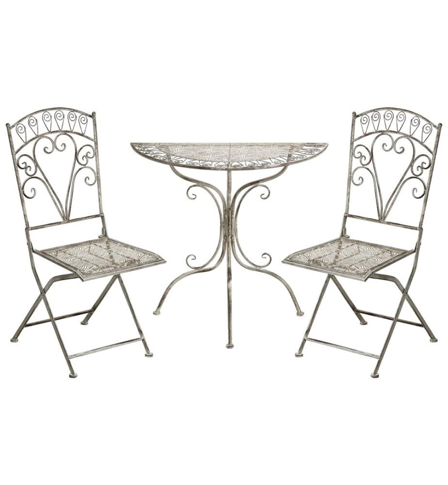 Ensemble bistrot NURRA Métal Gris