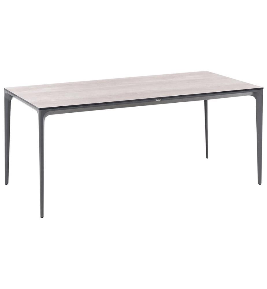 Table de salle à manger de jardin SOVARETO 180 cm 90 cm Imitation bois Gris clair
