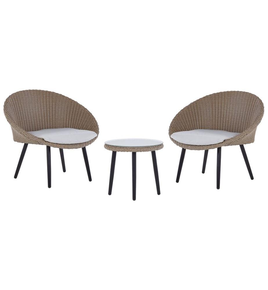 Ensemble bistrot avec coussins ORTIGIA Beige clair Beige