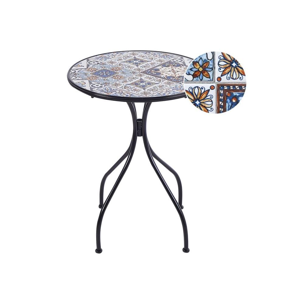 Table bistrot CIVITA 60 cm 60 cm Métal Noir
