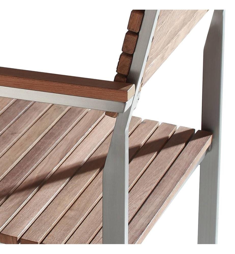 Lot de 6 chaises de jardin VIAREGGIO Teck Marron