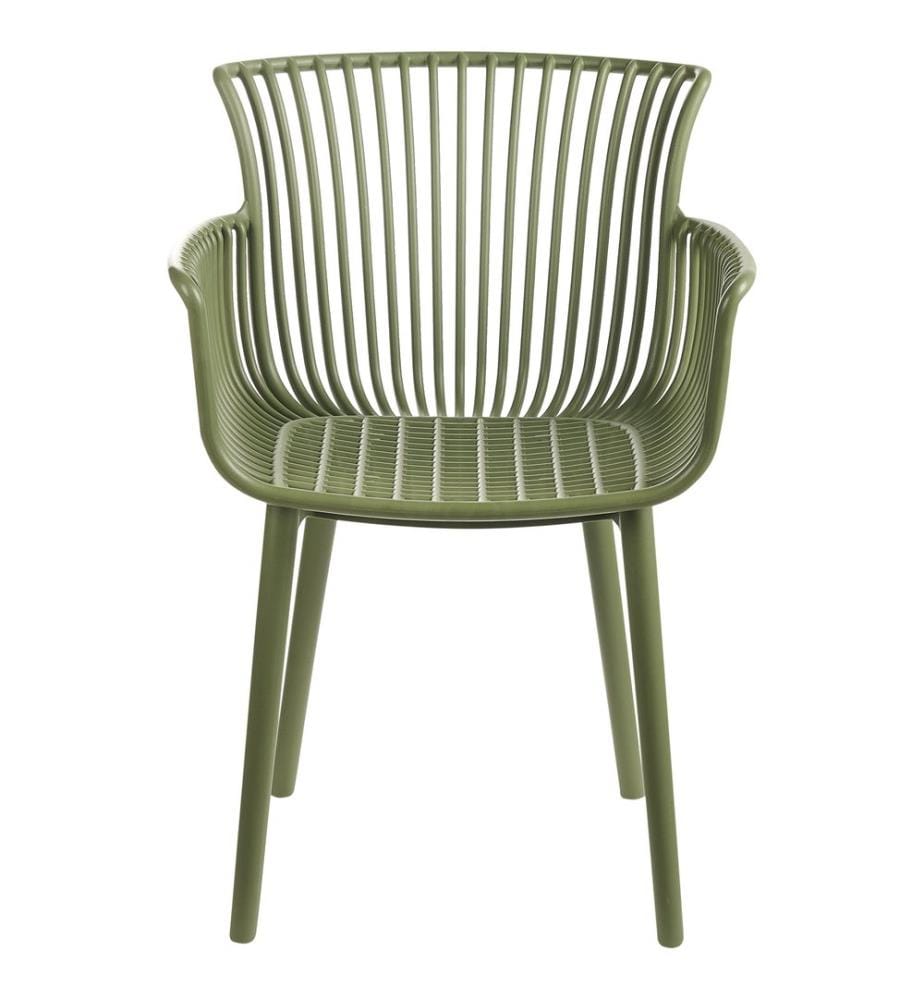 Lot de 4 chaises de jardin PESARO Vert