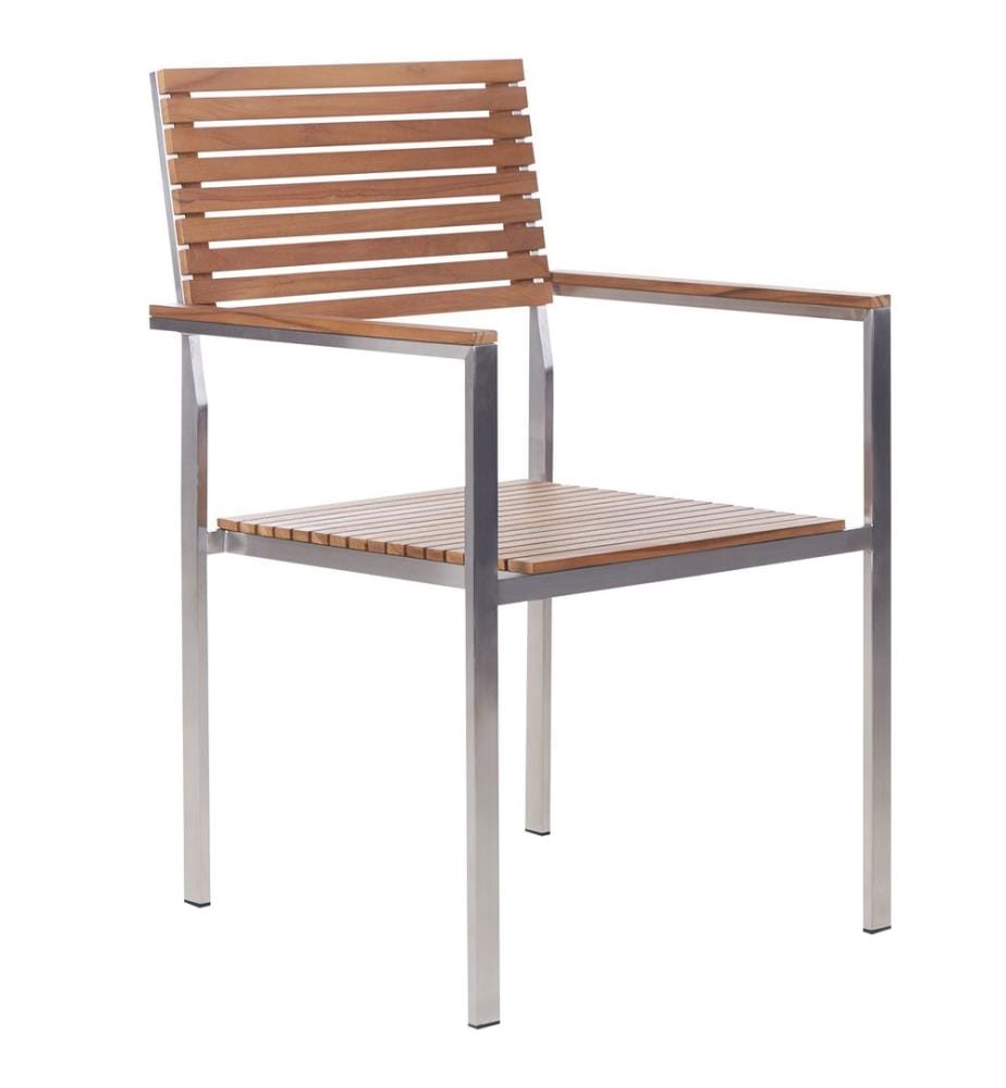 Lot de 6 chaises de jardin VIAREGGIO Bois de teck certifié Marron