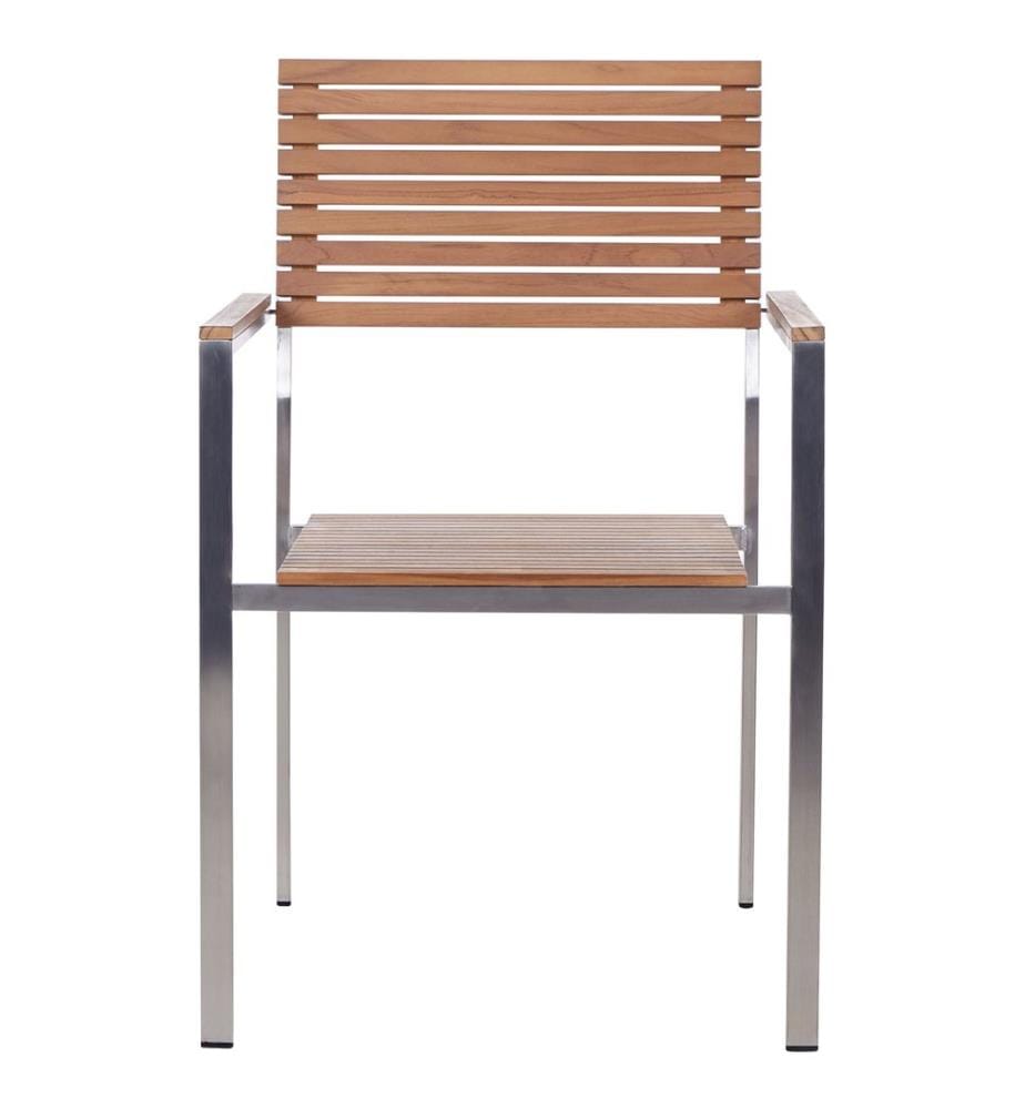 Lot de 6 chaises de jardin VIAREGGIO Bois de teck certifié Marron