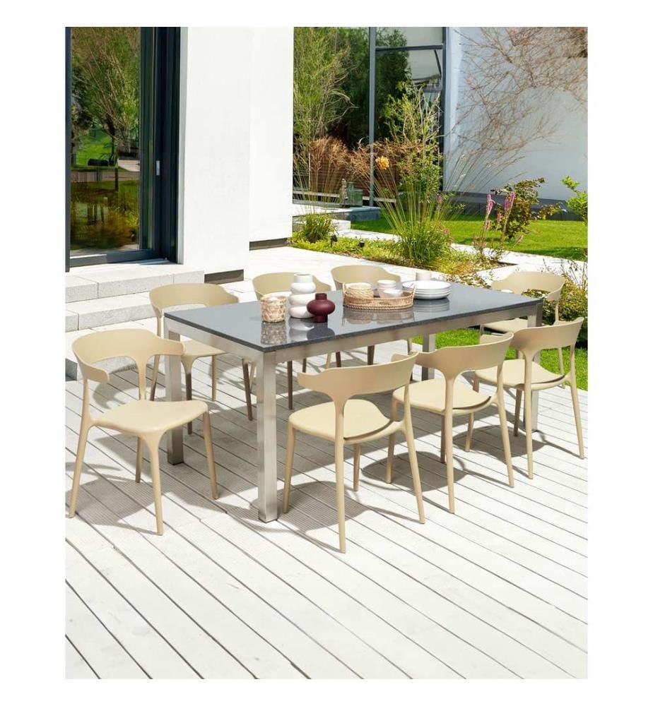 Lot de 8 chaises de salle à manger GUBBIO Beige sable