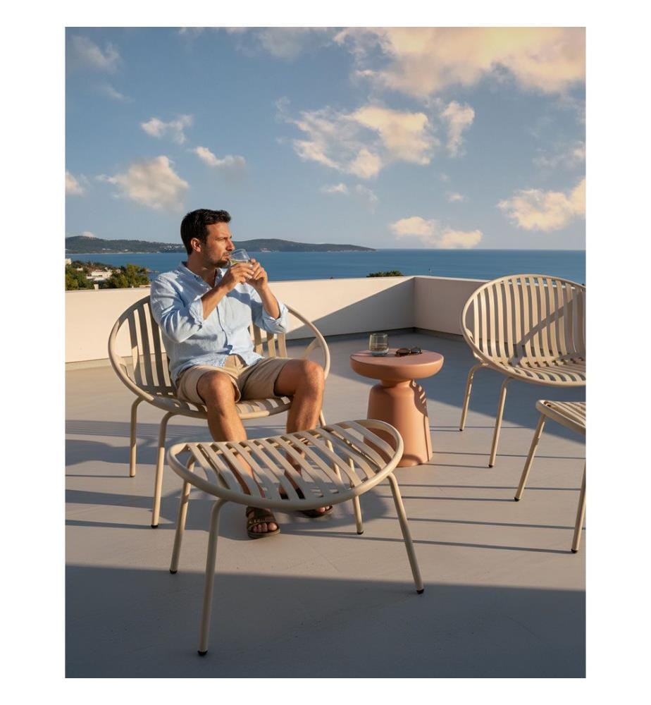 Lot de 2 chaises de jardin CASPERIA Beige sable