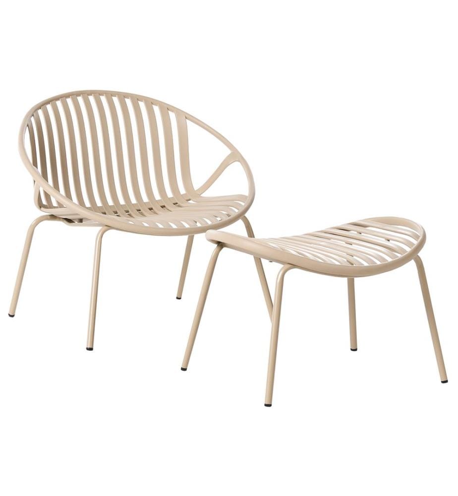 Lot de 2 chaises de jardin CASPERIA Beige sable