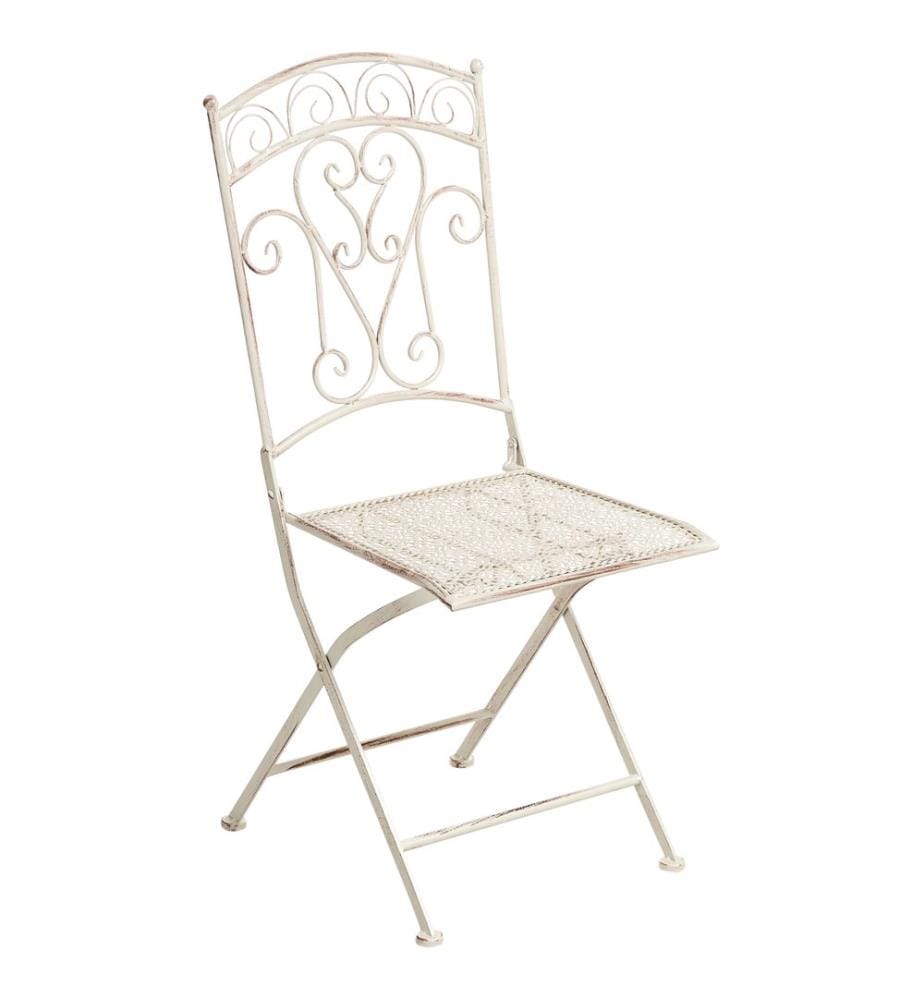 Lot de 2 chaises de jardin JUINA Pliant Métal Beige clair