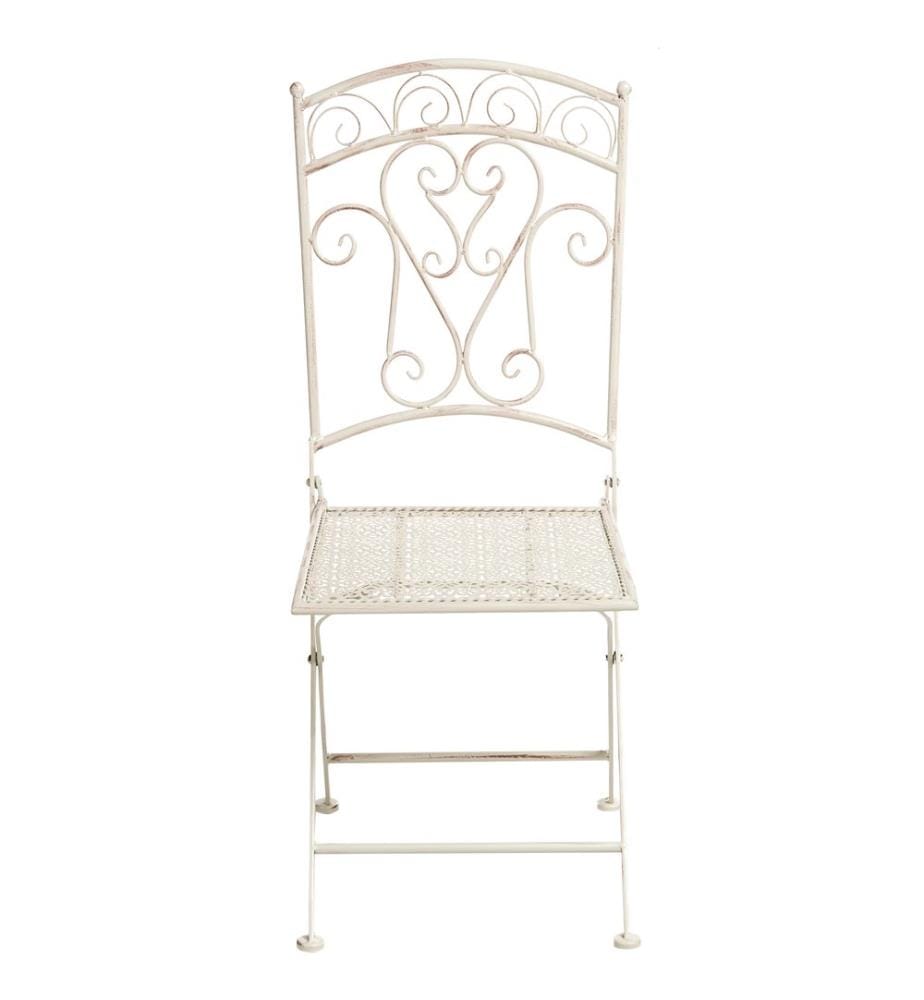 Lot de 2 chaises de jardin JUINA Pliant Métal Beige clair