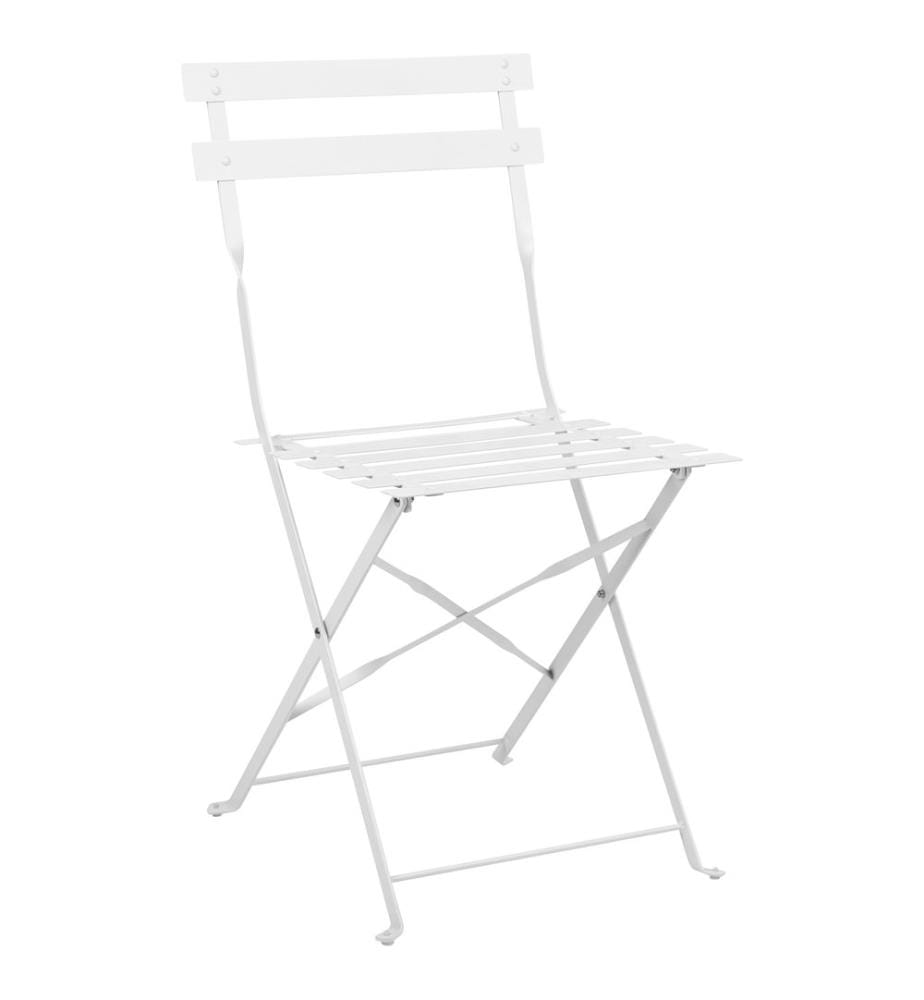 Ensemble bistrot Pliant FIORI Métal Blanc