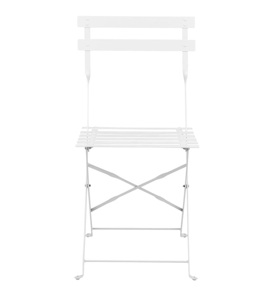Ensemble bistrot Pliant FIORI Métal Blanc