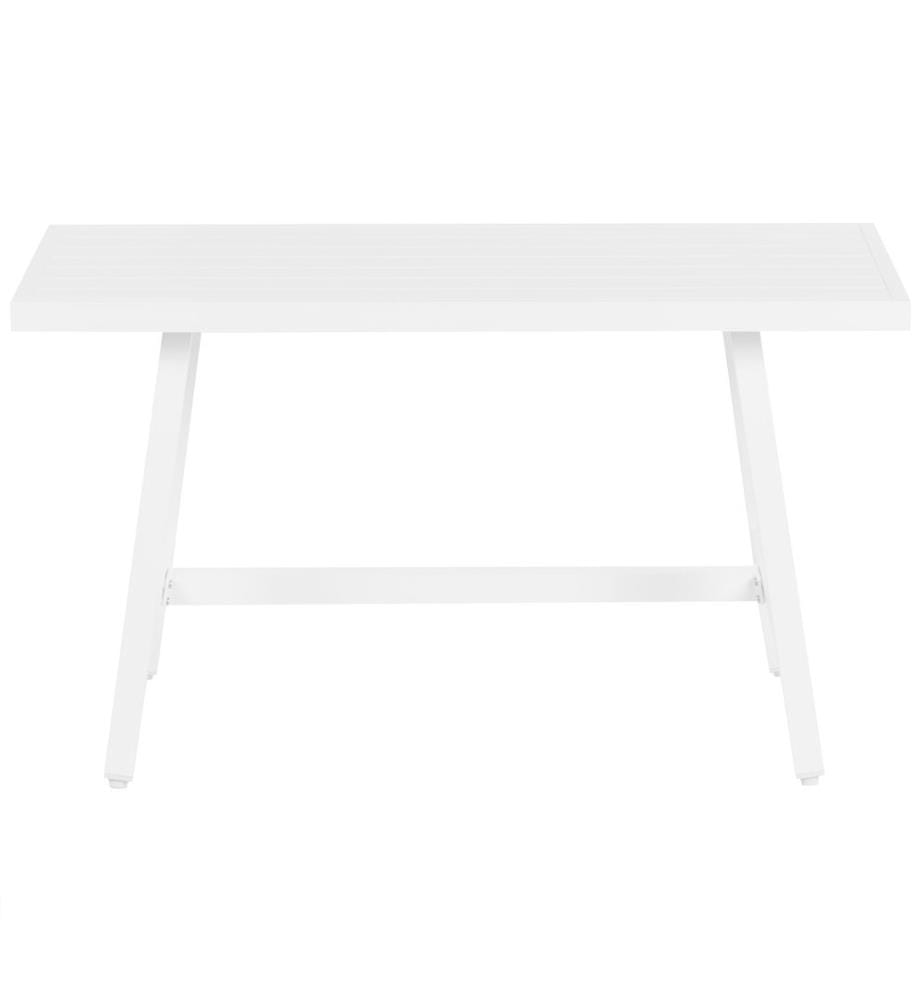 Table de salle à manger de jardin FRATTE 120 cm 64 cm Métal Blanc