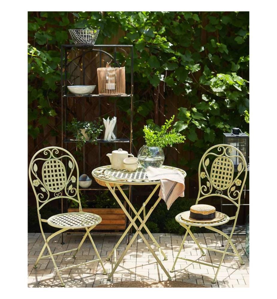 Lot de 2 chaises de jardin BIVIO Pliant Métal Vert clair
