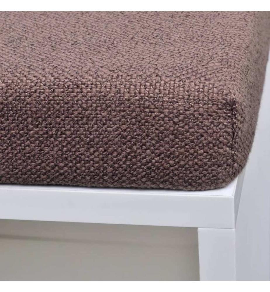 Banc de rangement à chaussures 10 compartiments Blanc