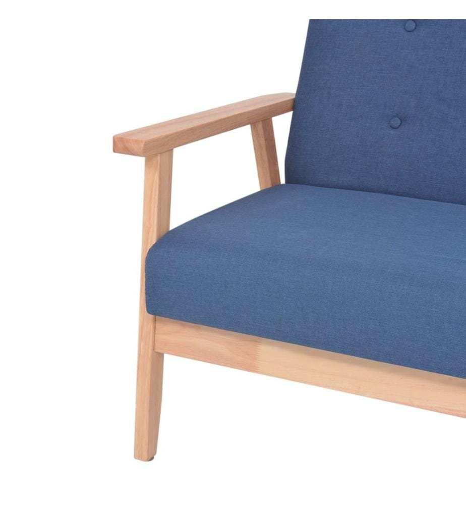 2-Sitzer-Sofa Stoff Blau