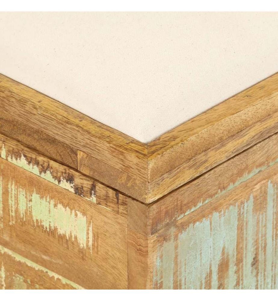Banc de rangement Bois massif recyclé 80 x 40 x 40 cm