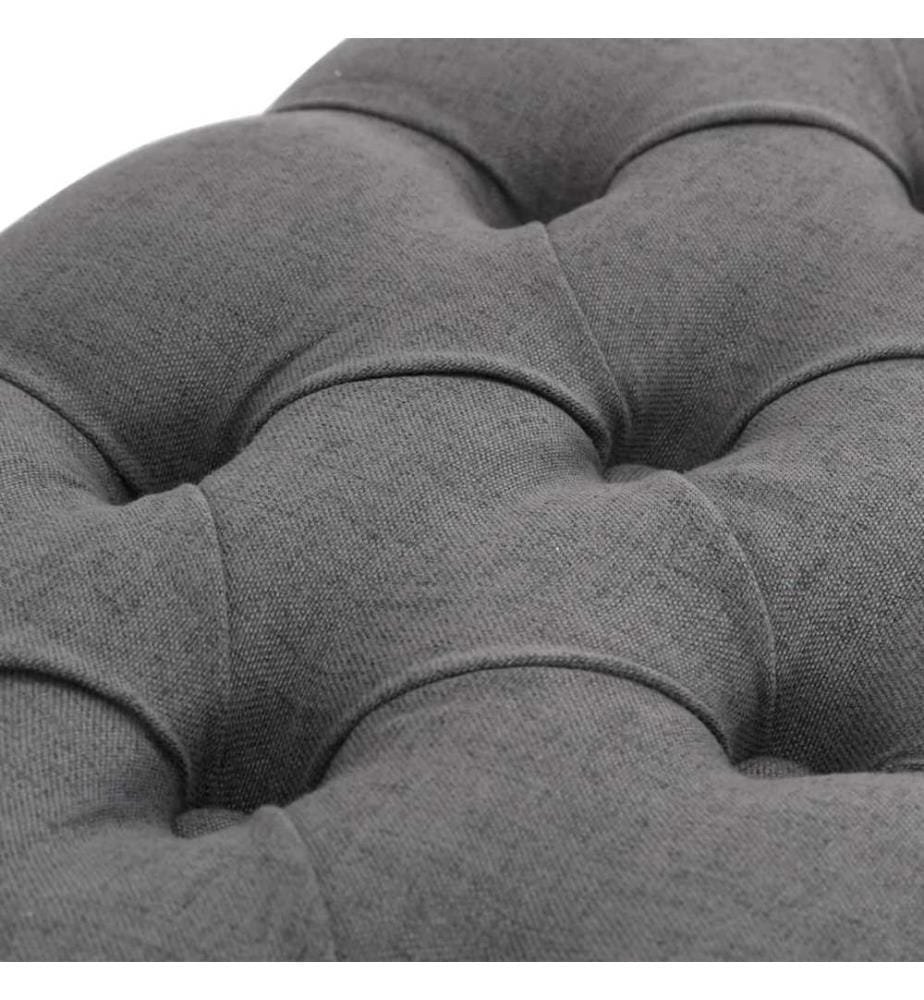 Banc Lin Bois solide 110x38x48 cm Gris foncé