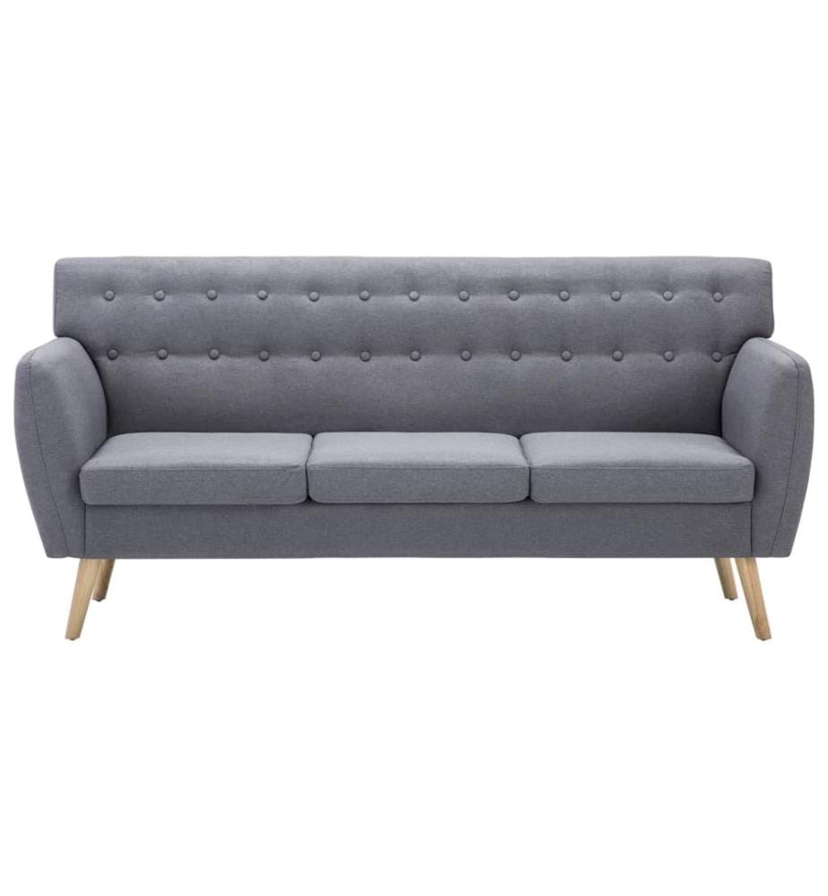 3-Sitzer-Sofa Stoff 172x70x82 cm Hellgrau