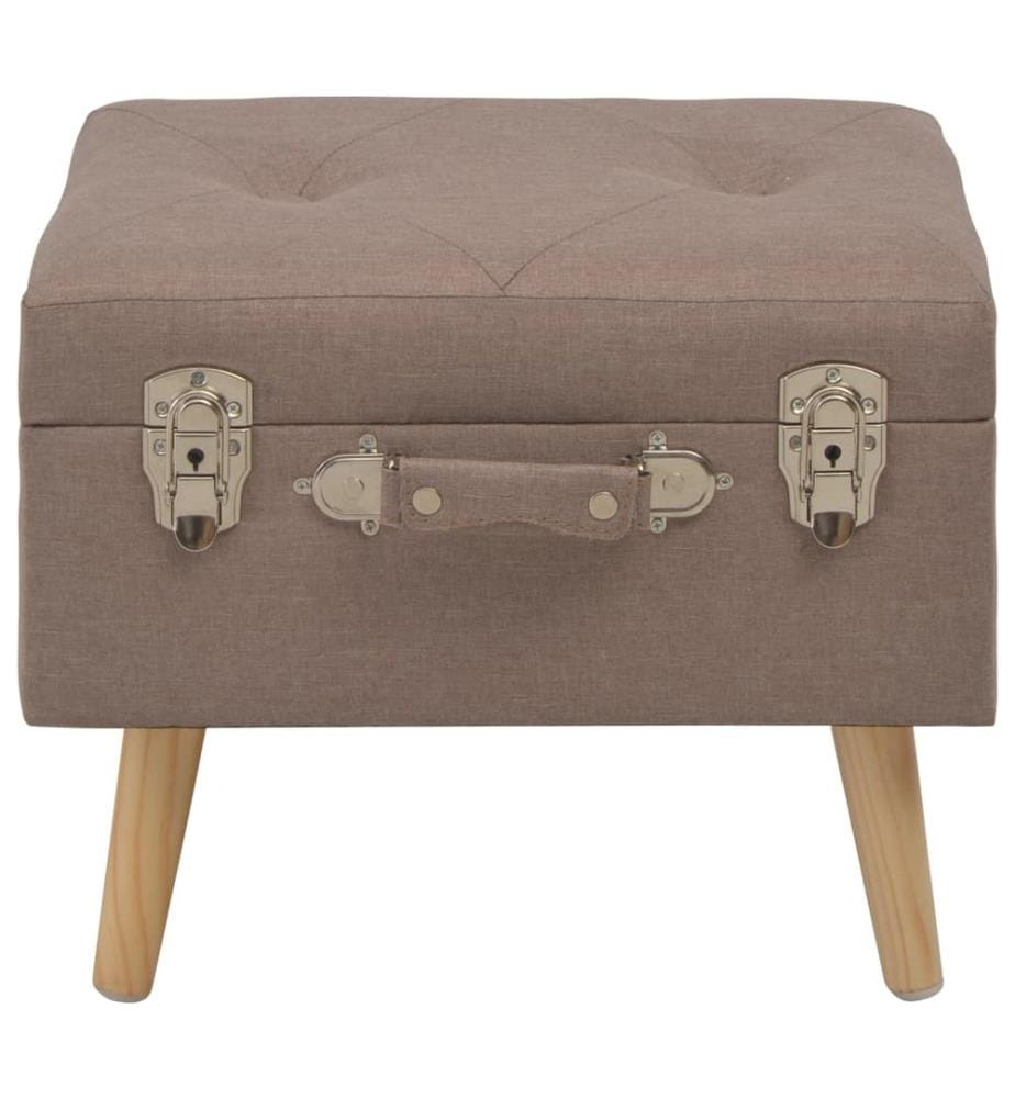 Tabouret de rangement 40 cm Marron Tissu