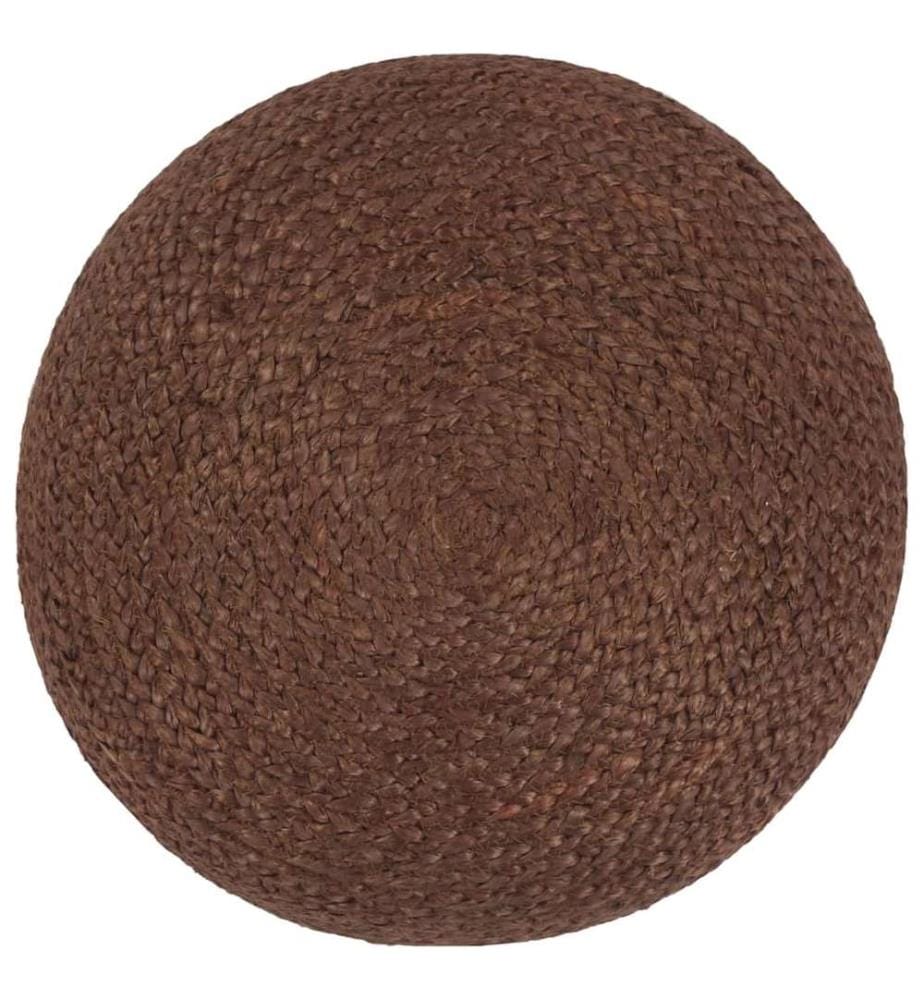 Handgefertigter Sitzpuff Braun 40 x 45 cm Jute