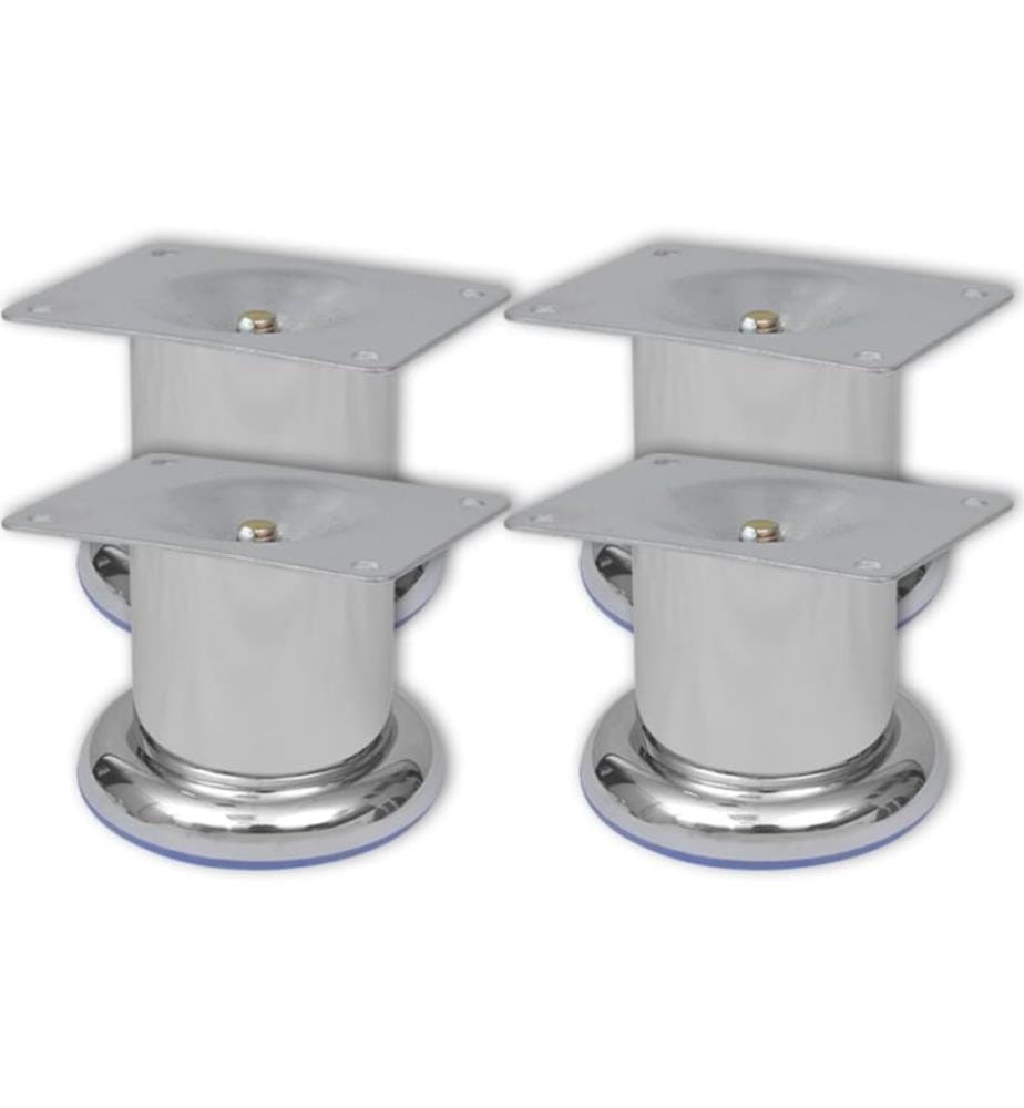 Runde Sofabeine 8 Stk. Chrom 60 mm