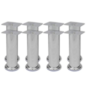 Pieds ronds de canapé 8 pcs Chrome 180 mm