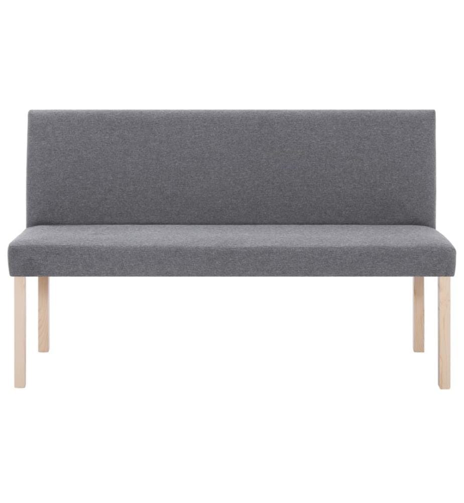 Sitzbank 139,5 cm Hellgrau Polyester