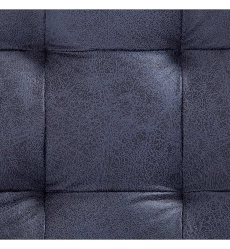Ottoman mit Stauraum 87,5 cm Grau Wildleder-Optik
