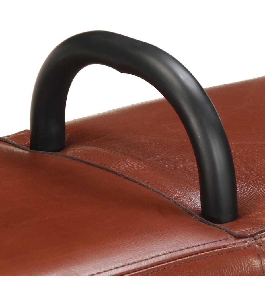 Banc cheval d'arçon vintage Cuir véritable de chèvre