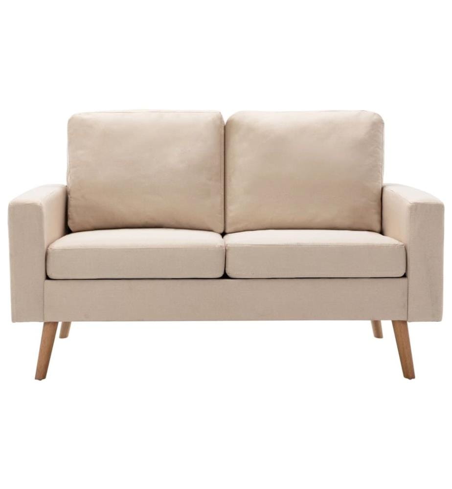 2-Sitzer-Sofa Creme Stoff