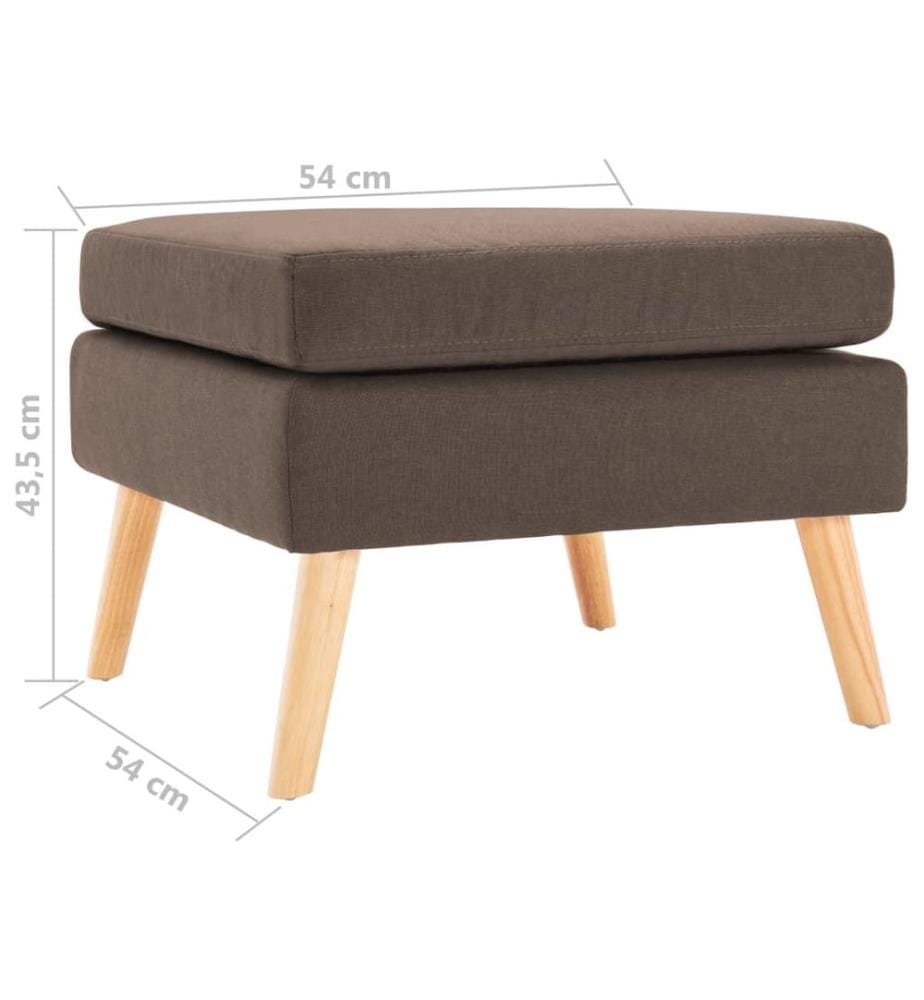 Fusshocker Braun Stoff