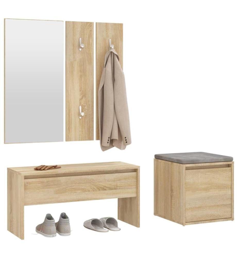 Garderoben-Set Sonoma-Eiche Holzwerkstoff