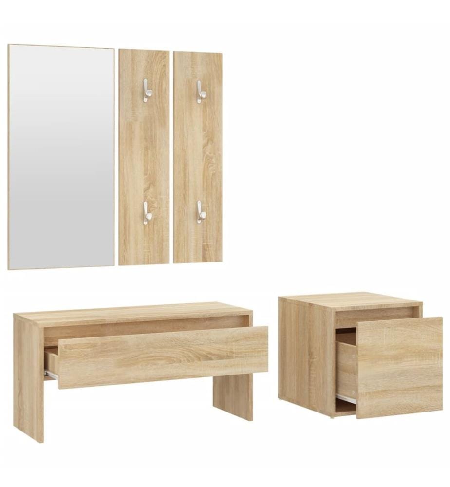 Garderoben-Set Sonoma-Eiche Holzwerkstoff