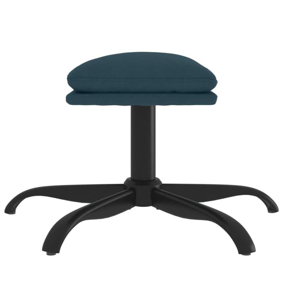 Fusshocker Blau 60x60x36 cm Samt