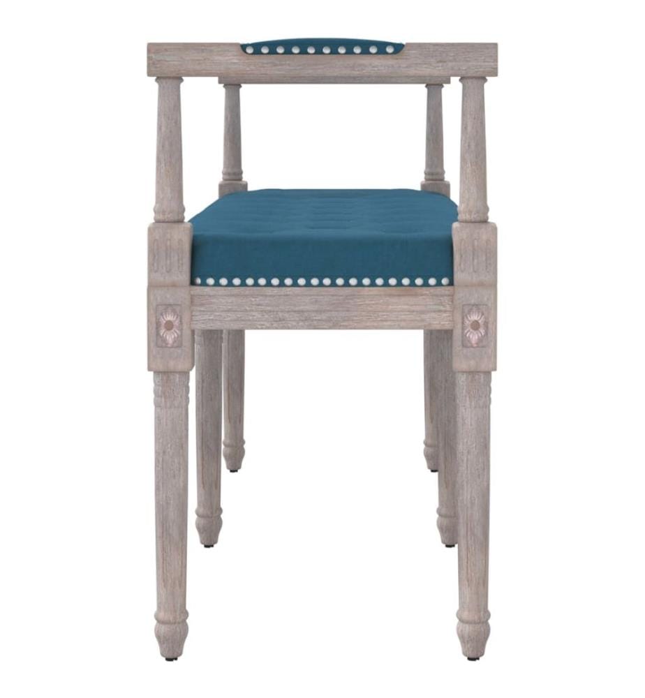 Sitzbank Blau 110x40x70 cm Samt