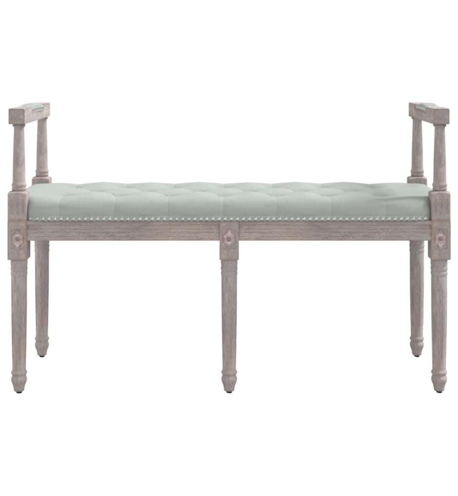 Sitzbank Hellgrau 110x40x70 cm Samt