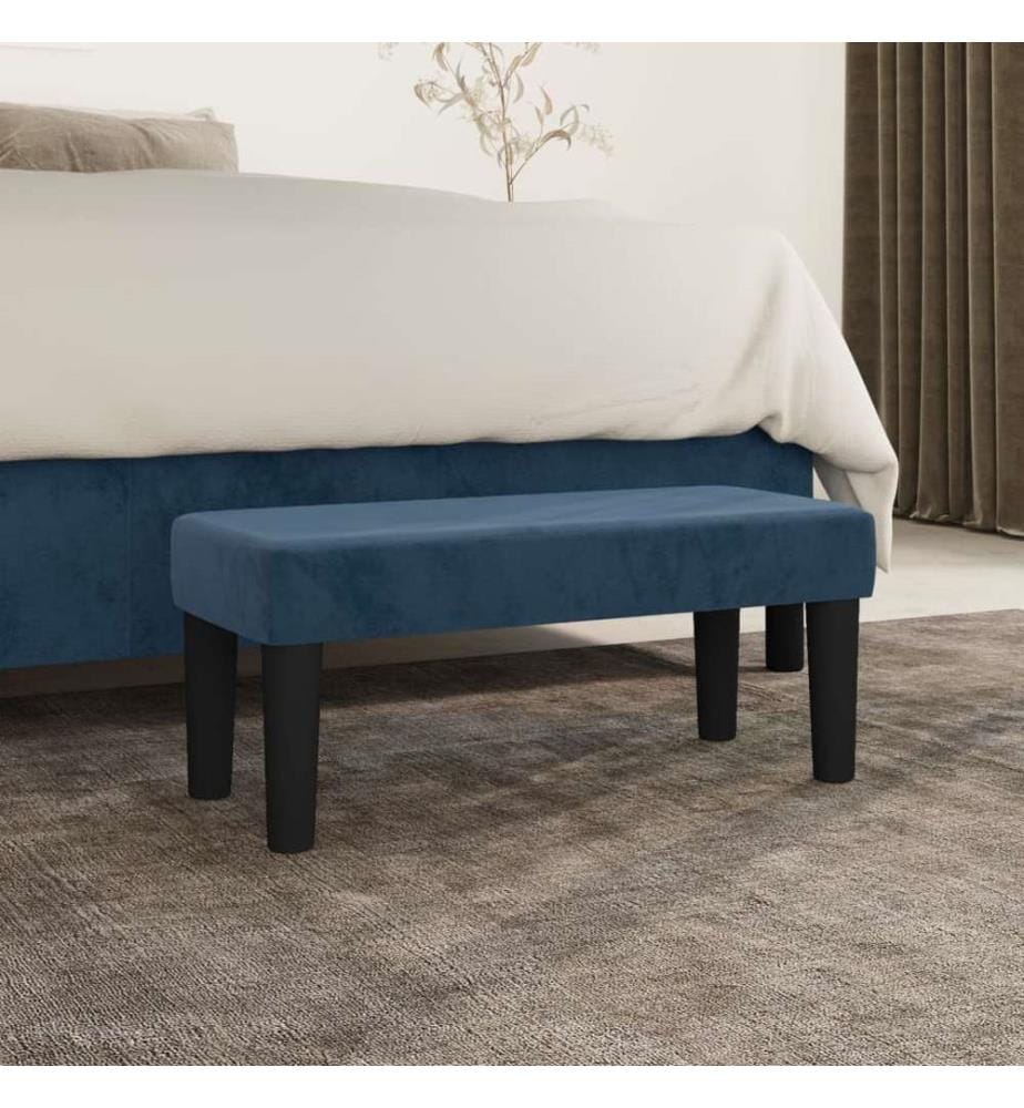 Sitzbank Dunkelblau 70x30x30 cm Samt