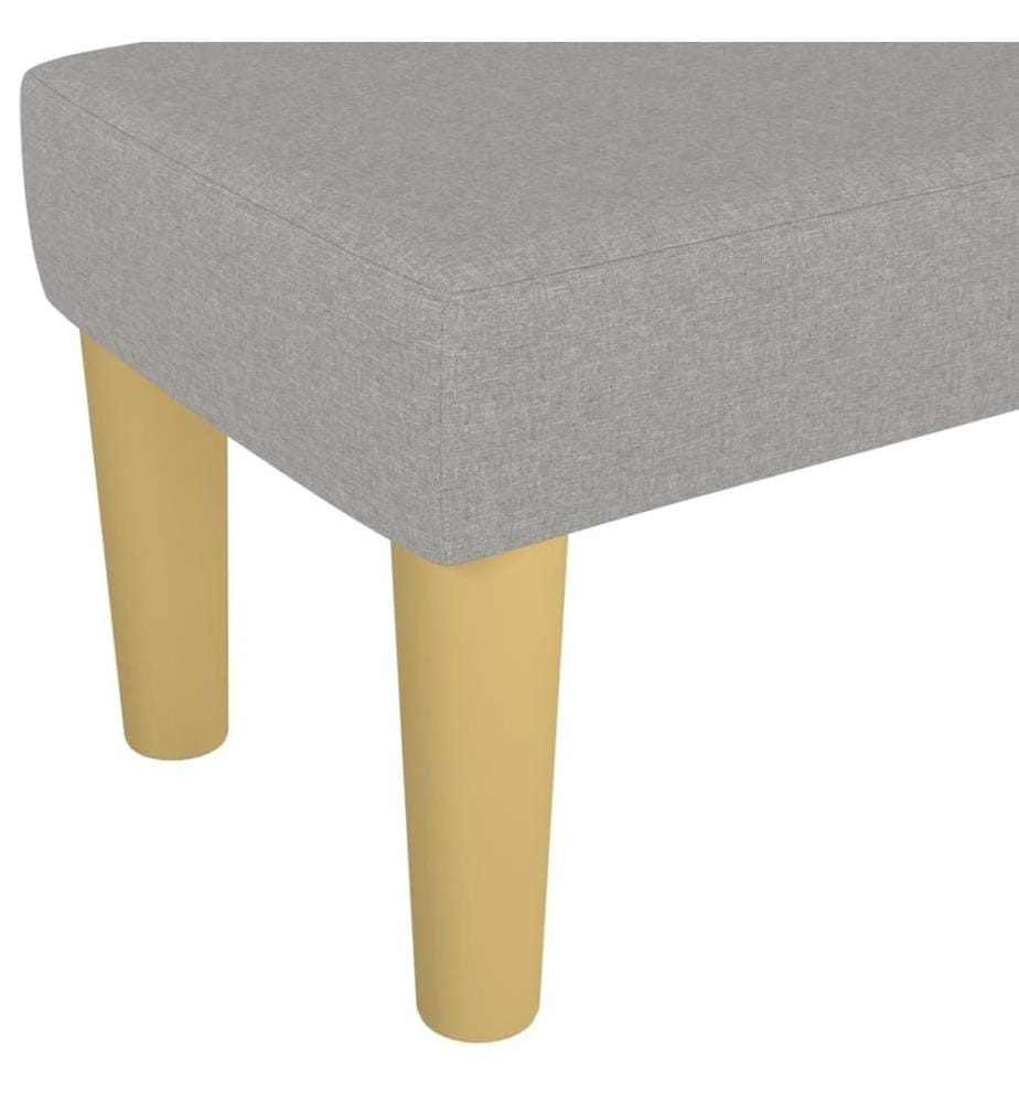 Sitzbank Hellgrau 100x30x30 cm Stoff