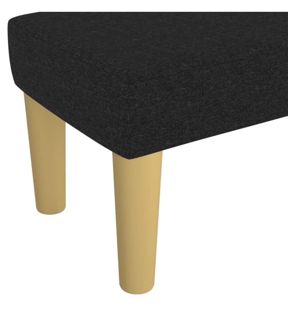 Sitzbank Schwarz 100x30x30 cm Stoff