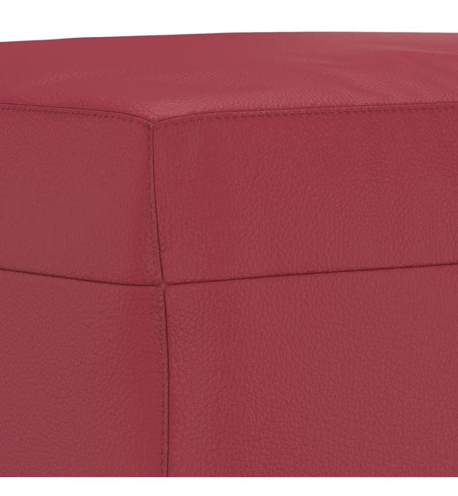 Fusshocker Weinrot 60x50x41 cm Kunstleder