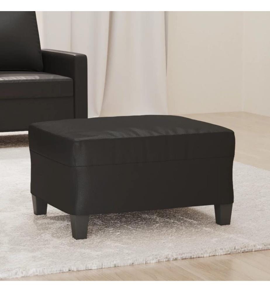 Fusshocker Schwarz 70x55x41 cm Kunstleder