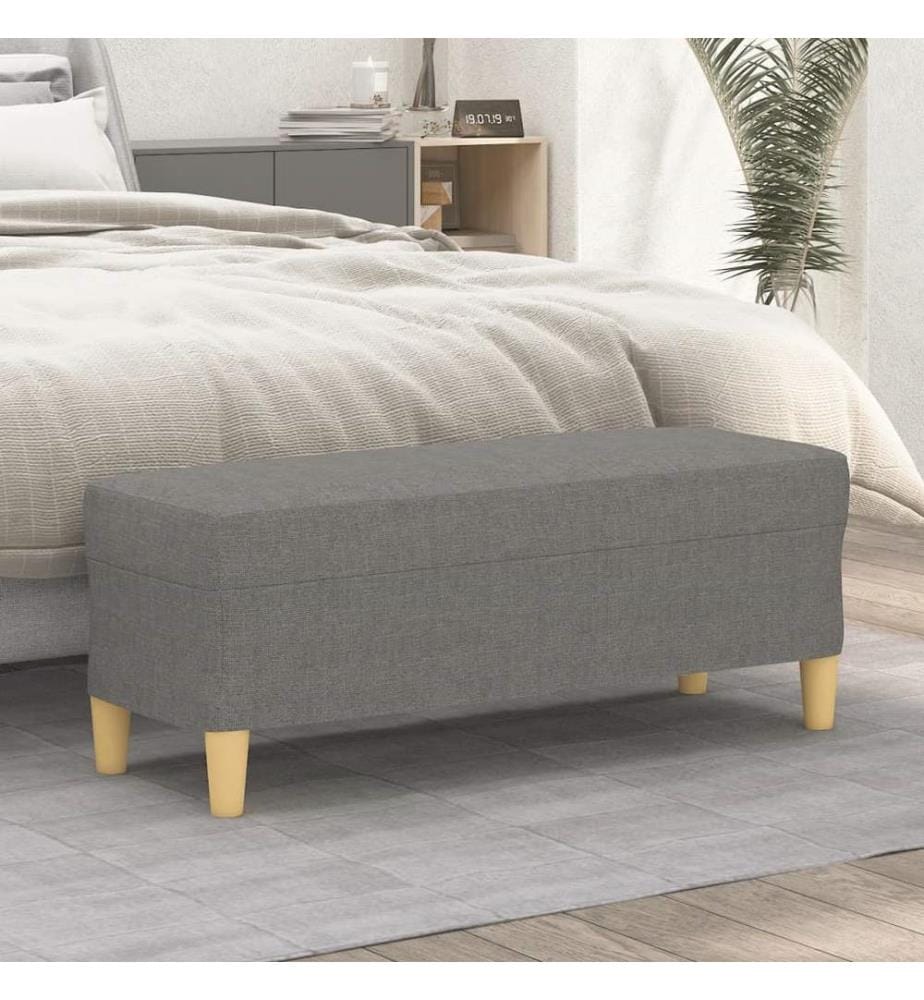 Sitzbank Dunkelgrau 100x35x41 cm Stoff